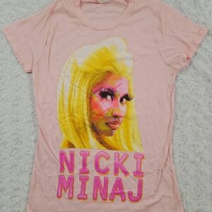 Nicki Minaj ladies size medium pink Friday unloaded concert shirt music hip hop
